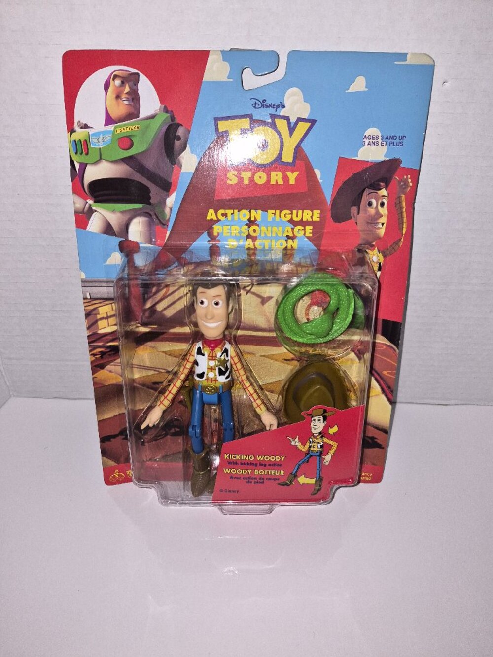 Vintage Toy Story 1995 Thinkway Toys Kicking Woody Action Figure